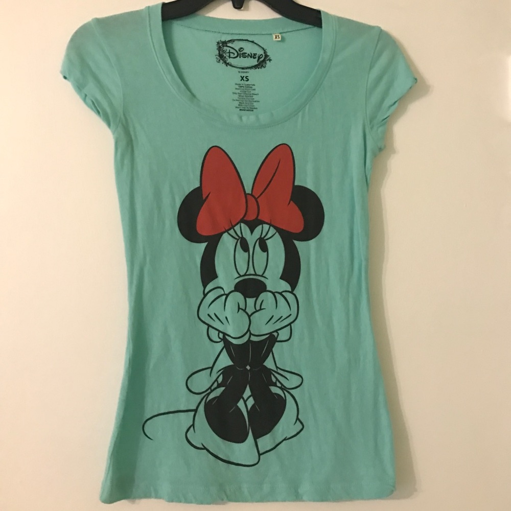 Aqua Minnie Mouse top!